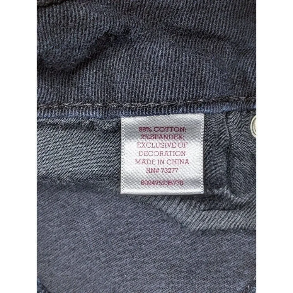 (3/$35) SO Juniors Size 3‎ Regular Skinny Embroidered Pockets Black Denim Jeans